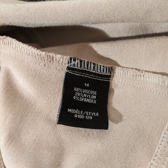 Trisisto Melanie Lyne Cream/Beige Stretch Straight Leg Full Length Pants Size 14 - Picture 10 of 13